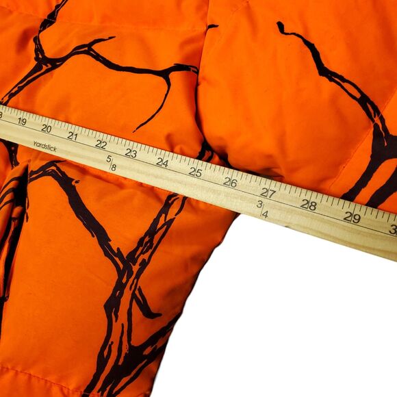 GAMEHIDE Jacket Mens XL Orange Black Camo Puffer Down Full Zip Hunting Outdoor - Picture 3 of 12